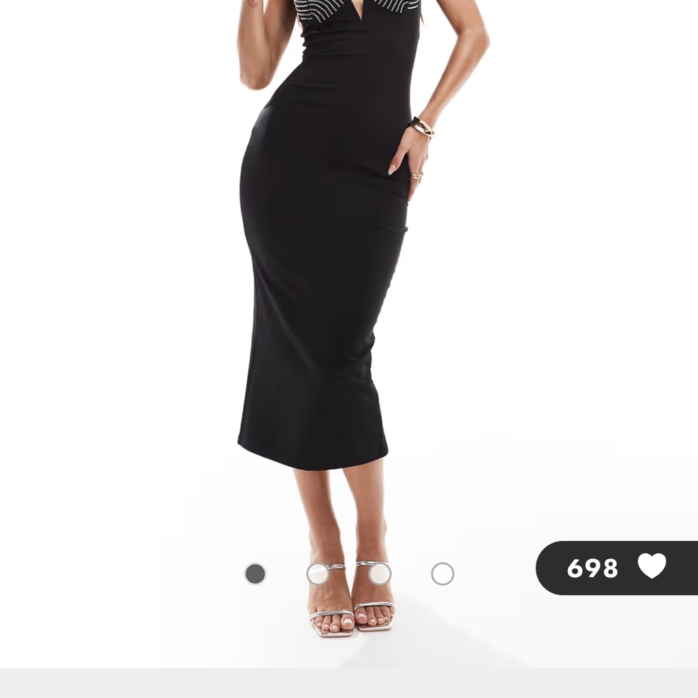 ASOS Design Black Midi Dress